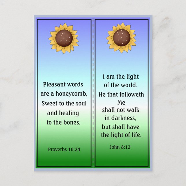 Pretty Scriptures Bookmarks Postcard (Front)