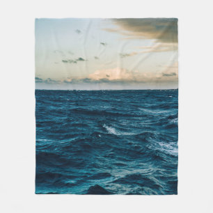 Pretty Sea Landscape Fleece Blanket