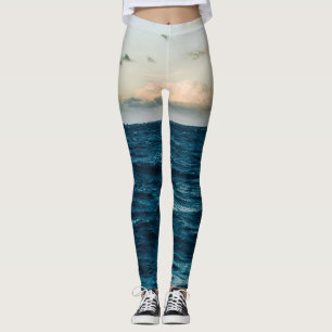 Pretty Sea Landscape Leggings