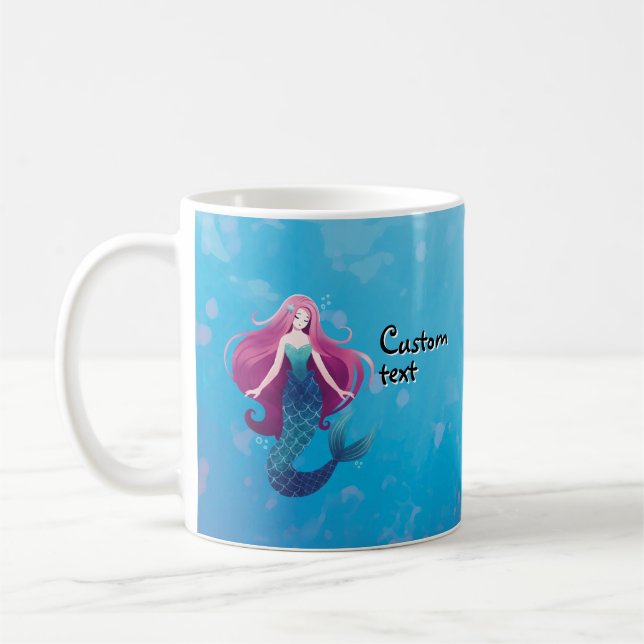 Pretty Sea Mermaid Personalized Mug (Left)