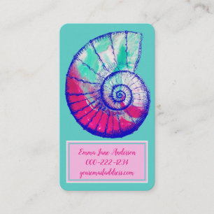 Pretty Sea Shell Calling or Business Card