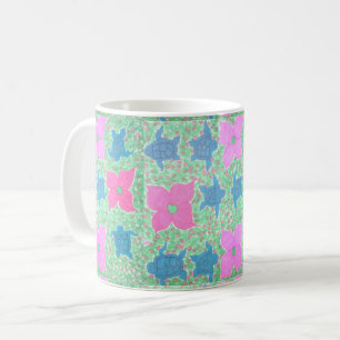 Pretty Sea Turtle Tropical Pattern Mug