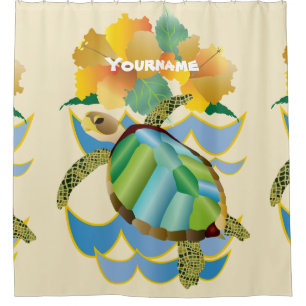 Pretty Sea Turtle Tropical Yellow Hibiscus Flowers