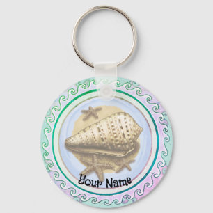 Pretty seashell  keychain