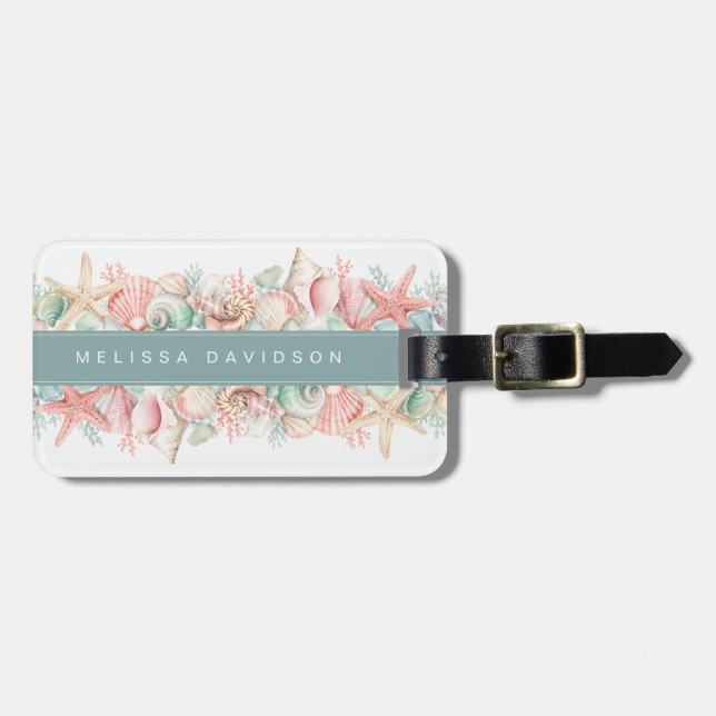 Pretty Seashells Luggage Tag (Front Horizontal)