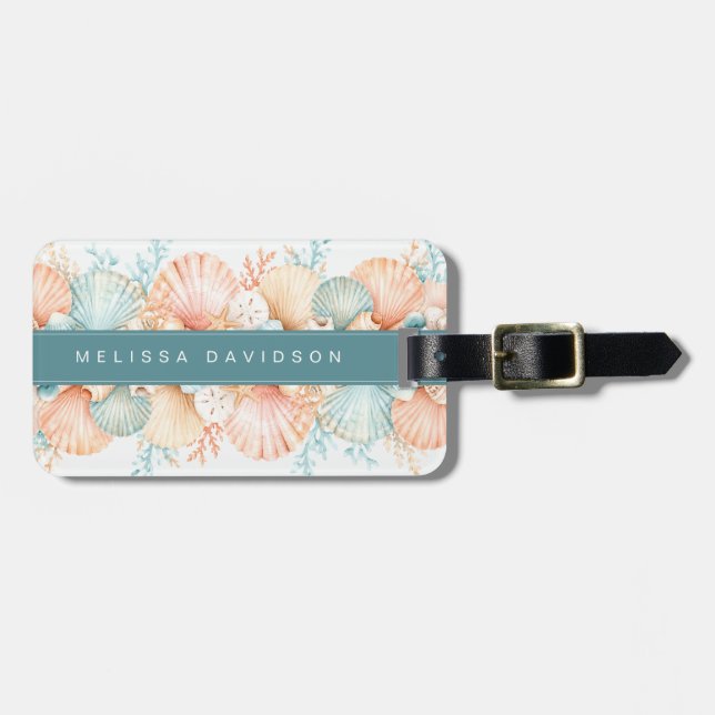 Pretty Seashells Luggage Tag (Front Horizontal)