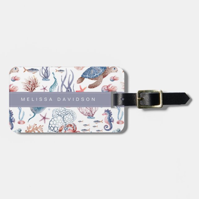 Pretty Seashells Luggage Tag (Front Horizontal)