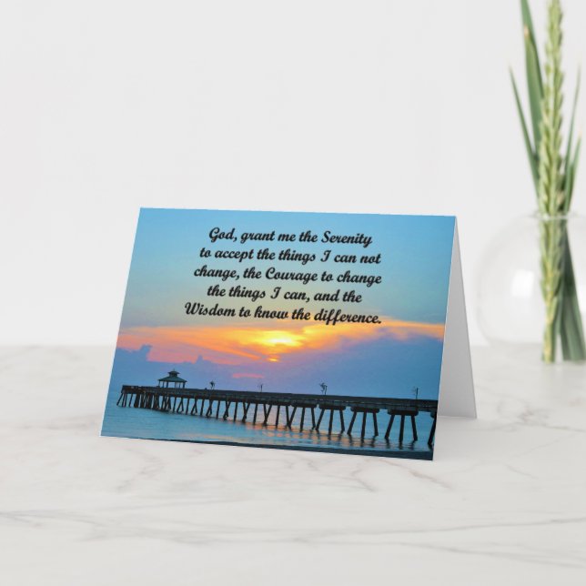 PRETTY SERENITY PRAYER GREETING CARD (Front)