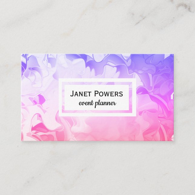 pretty shades of pink artistic style custom business card (Front)