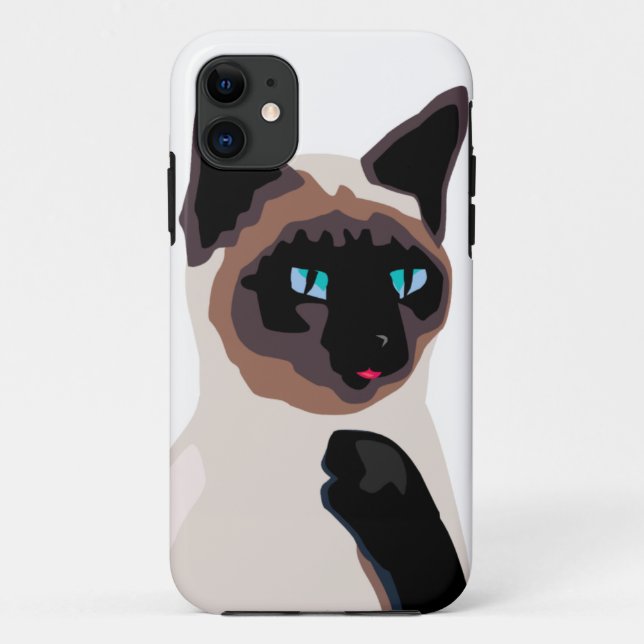 pretty siamese kitty cat Case-Mate iPhone case (Back)