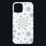 Pretty Silver Christmas Snowflakes on Winter White iPhone 12 Pro Case<br><div class="desc">Mixed sized pretty silver grey (grey) snowflakes are scattered throughout this Christmas seasonal pattern. This cute festive design with a crisp winter white background is sure to please any age and perfect for anyone who likes soft and delicate xmas patterns.</div>