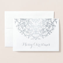 Pretty Silver Snowflake  Merry Christmas Photo