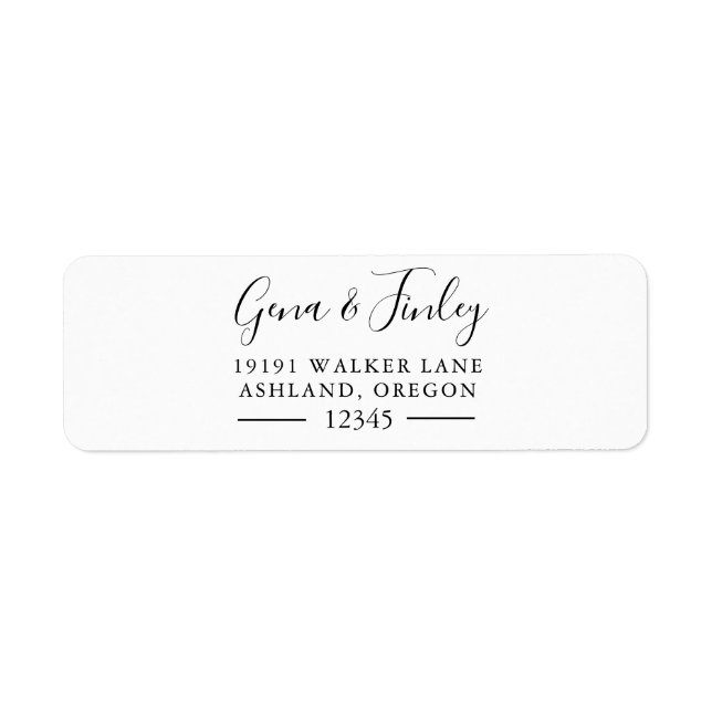 Pretty Simple modern and elegant Return Address (Front)