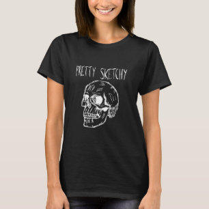 Pretty sketchy skull sketch teaching tool for teac T-Shirt