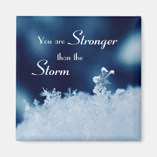 Pretty Snowflake Affirmation 2 Inch Square Magnet