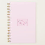 Pretty Soft Pink and Blush Planner<br><div class="desc">A lovely soft pink and blush colour palette. Personalize with initials.</div>