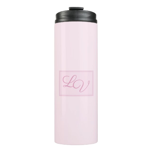 Pretty Soft Pink and Blush Thermal Tumbler (Front)
