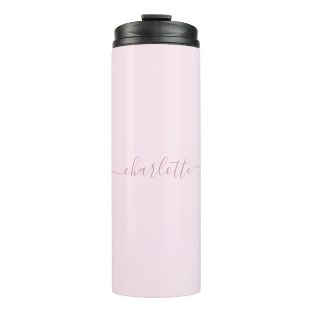 Pretty Soft Pink and Blush Thermal Tumbler (Front)