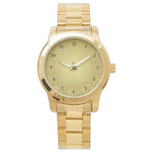 Pretty Sparkling Gold Stars Watch