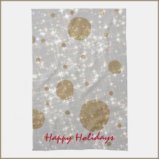Pretty Sparkly Festive Holiday Kitchen Towel (Creator Uploaded)