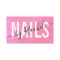 Pretty Sparkly Pink Glitter Typography Nail Artist