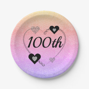 Pretty special party plates 100th