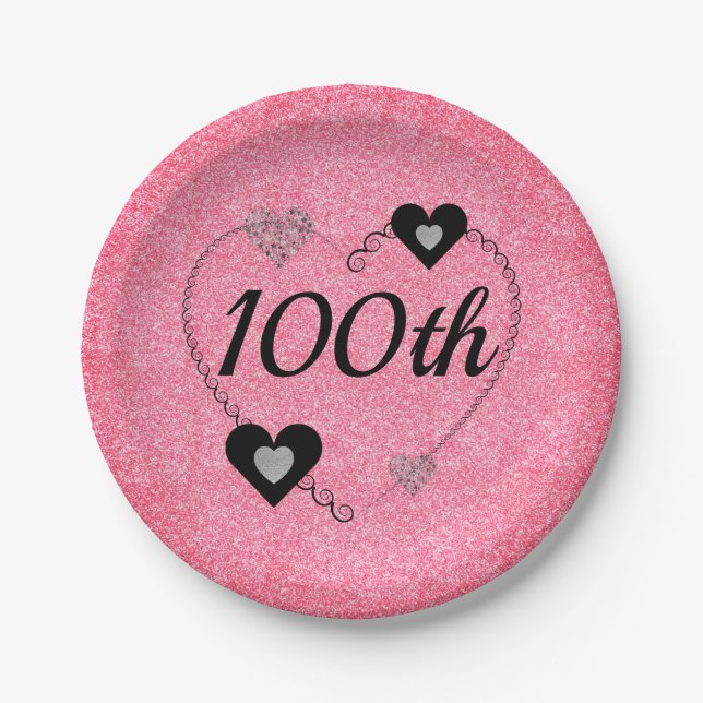 Pretty special party plates 100th (Front)