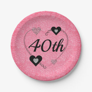 Pretty special party plates 40th