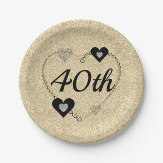 Pretty special party plates 40th