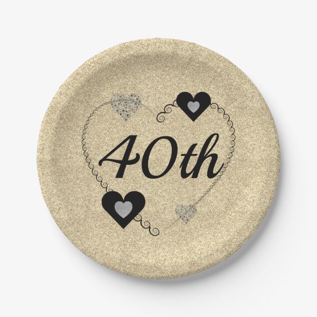 Pretty special party plates 40th (Front)