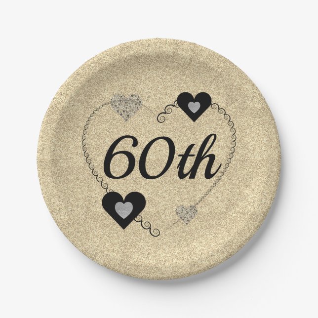 Pretty special party plates 60th (Front)