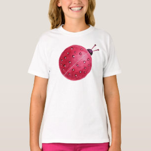 Pretty Spherical Abstract Watercolor Ladybug T-Shirt
