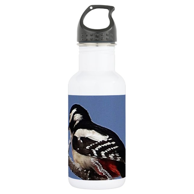 Pretty spotted woodpecker 532 ml water bottle (Front)
