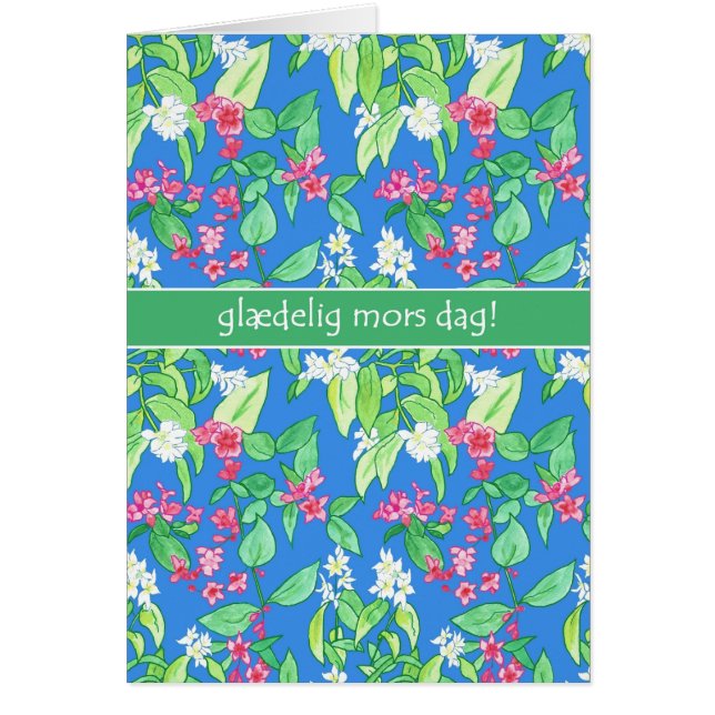 Pretty Spring Blossom Norwegian Mother's Day (Front)