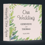 Pretty Spring Botanical Blush Pink Wedding Album Binder<br><div class="desc">This pretty spring greenery wedding album 3 ring binder is so sweet and fresh. The design features bright flowers in pink and blue with botanical greenery accents that frame the wedding memory book or wedding planner. So sweet and elegant for your special occasion.</div>