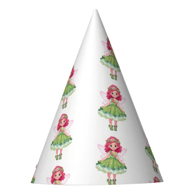 Pretty Spring Fairy Girl's Birthday Party  Hat (Front)