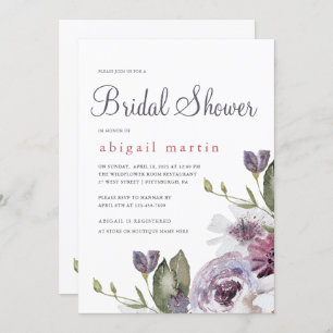 Pretty Spring Floral Bridal Shower Invitation