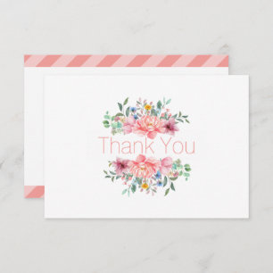 Pretty Spring Floral Thank You Card