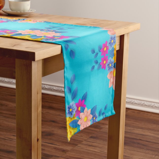 Pretty Spring flowers Long Table Runner (In Situ)