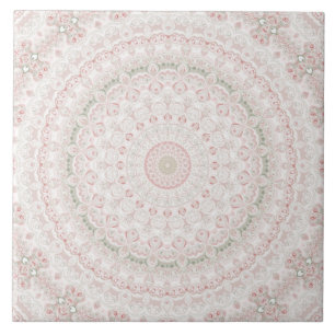 Pretty Spring Medallion Pattern Design Tile