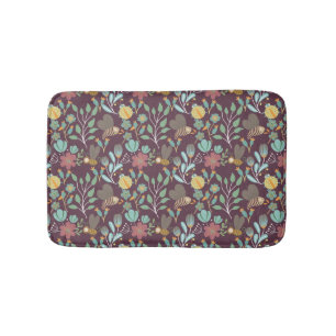 Pretty Spring Pattern Bath Mat