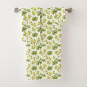 Pretty Spring Summer Cottage Garden Bath Towel Set