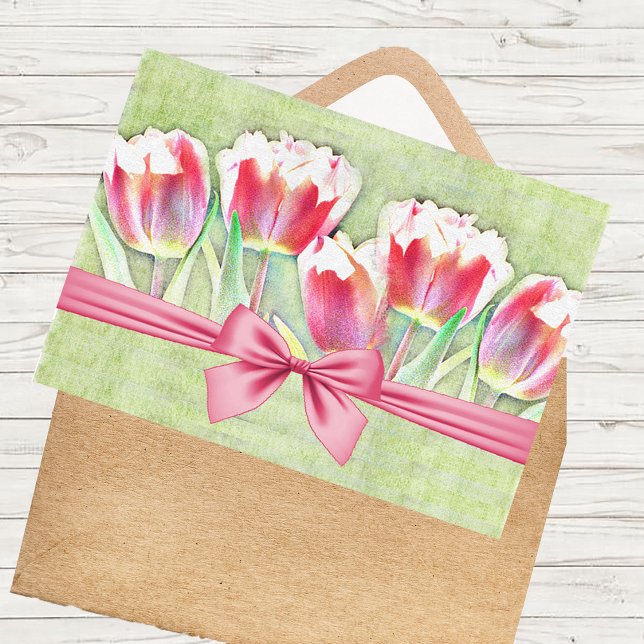 Pretty Spring Tulips Greeting Card (Creator Uploaded)