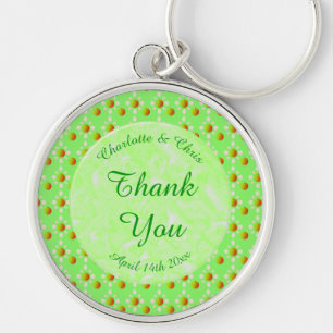 Pretty Spring Wedding Apple blossom and Apples  Keychain