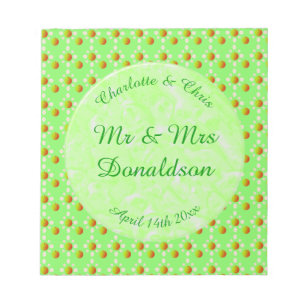 Pretty Spring Wedding Apple blossom and Apples Notepad