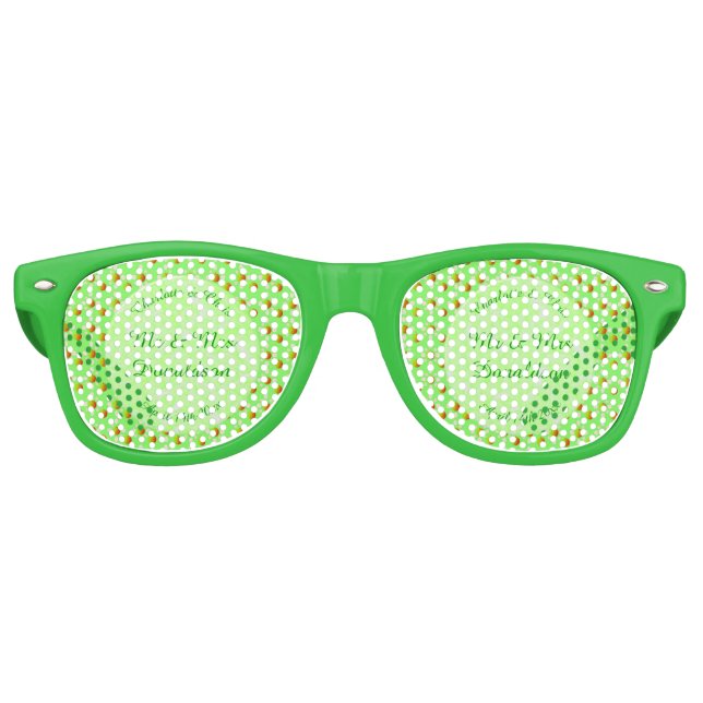 Pretty Spring Wedding Apple blossom and Apples Retro Sunglasses (Front)