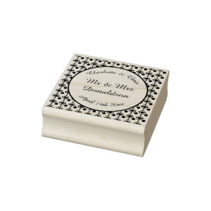 Pretty Spring Wedding Apple blossom and Apples Rubber Stamp