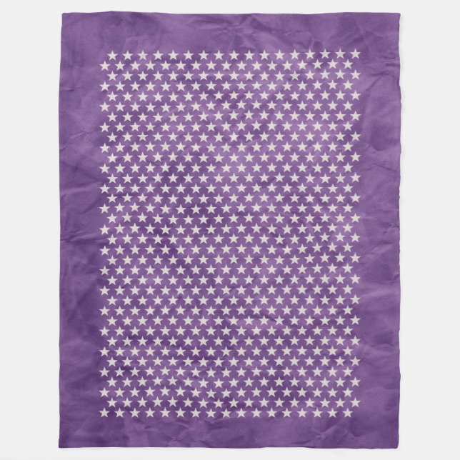 Pretty Stars Pattern transparent + your background Fleece Blanket (Front)