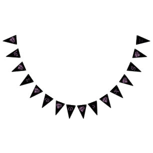 Pretty steampunk wedding hearts bunting flags