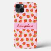 Pretty Strawberry Cream Pattern Personalized